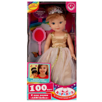 Кукла озвуч. АБВГДЕЙКА песня катерин 38 см, озвуч.,в платье, расческа, КАРАПУЗ в кор.24шт EB38D-D-40349