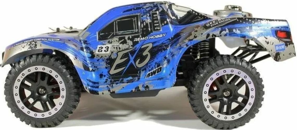 Радиоуправляемая модель Remo Hobby шорт-корс EX3 UPGRADE 4WD (1к10) синий (RH10EX3PRO-UPG-BLUE)