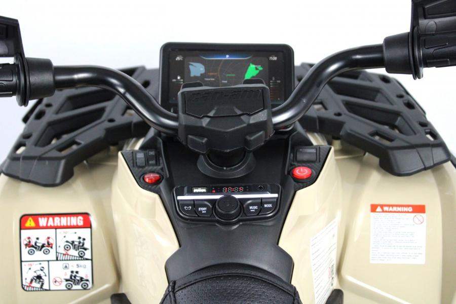 Детский электроквадроцикл RiverToys BRP Can-Am Outlander (Y888YY) хаки