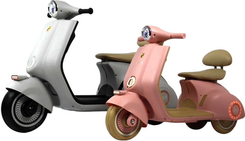 Детский электроскутер RiverToys (K444PX-A-BEIGE) бежевый