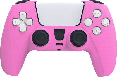 Силиконовый чехол для геймпада Sony DualSense PS5 (розовый)