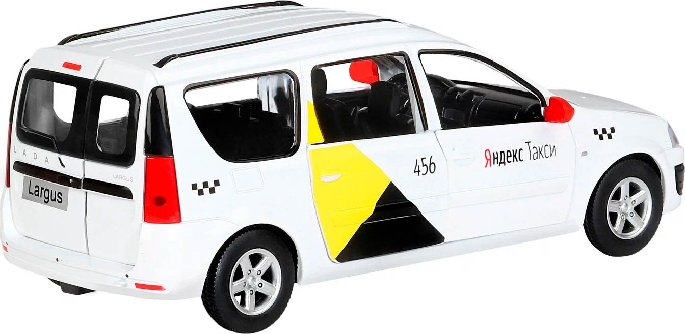 Машина АВТОПАНОРАМА Яндекс.Такси LADA LARGUS (белый) (JB1251343)