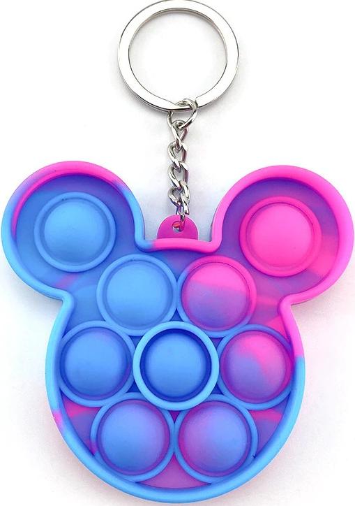 Брелок-игрушка POP IT Микки Маус (6х6см) антистресс (тактильная, сенсорная)