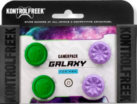 3 низкие + 1 высокая накладки на стики KontrolFreek GamerPack Galaxy для геймпада DualShock PS4 (зелёный/фиолетовый)
