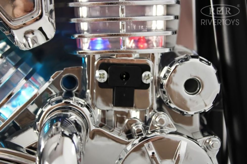 Детский электромотоцикл M777ML-B зеленый хром