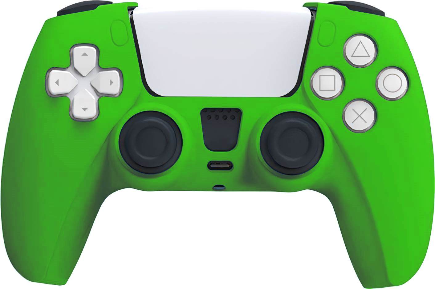 Силиконовый чехол для геймпада Sony DualSense PS5 (зелёный)