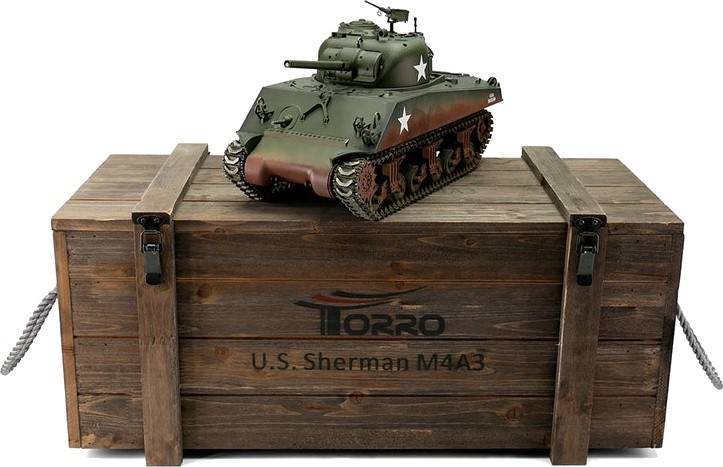 Радиоуправляемый танк Torro Sherman M4A3, 1к16, ИК-пушка(TR1112400762)