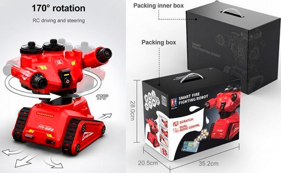 Радиоуправляемая модель Double Eagle пожарный робот  FR-E812 RTR (E812-003)