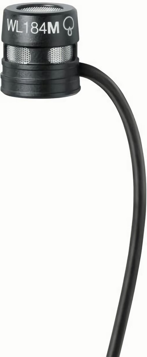 

(EU) Петличный микрофон Shure WL184m, суперкардиоидная диаграмма направленности, разъем TA4F, черный