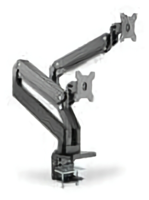 (EU) Аксессуар для монитора Digitus DA-90427 Dual Gas Spring Monitor Desk Mount (для 2 мониторов 15-35", газлифт, 30 кг, VESA 75/100, наклон/поворот/вращение, Cable Management, крепление-струбцина) , Чёрный