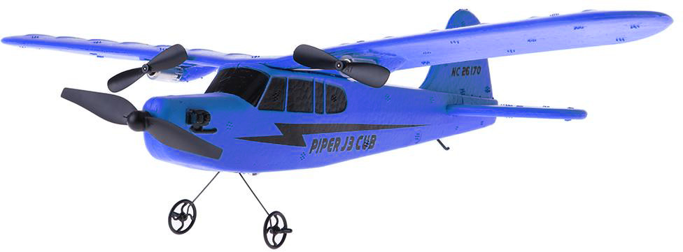 Радиоуправляемая модель Fei Xiong самолёт Piper Cub J3 для начинающих (FX803) Blue