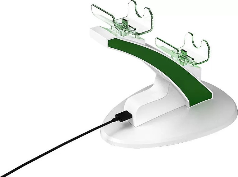 Зарядная станция OIVO для 2-х геймпадов Microsoft XBOX Series X|S  + 2 аккумулятора 1400 мА·ч (IV-BX305)(белая)