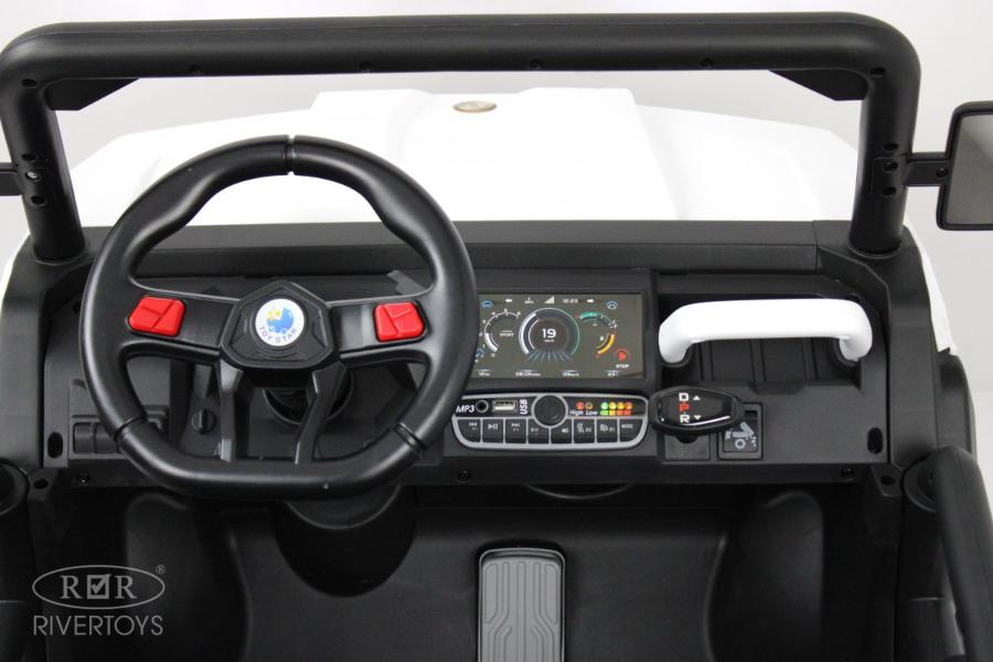 Детский электромобиль RiverToys H005HH белый