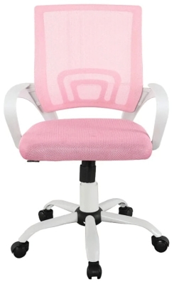 (EU) Офисное кресло FURNITURE STYLE Martina White, Розовое