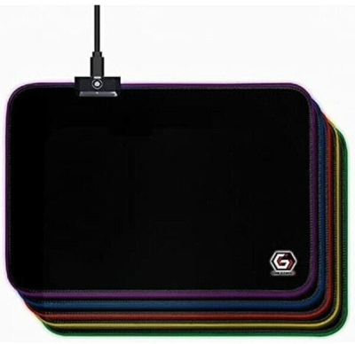 (EU) Нескользящий коврик для мыши Gembird MP-GAMELED-M 220 × 240 × 4 мм Черный