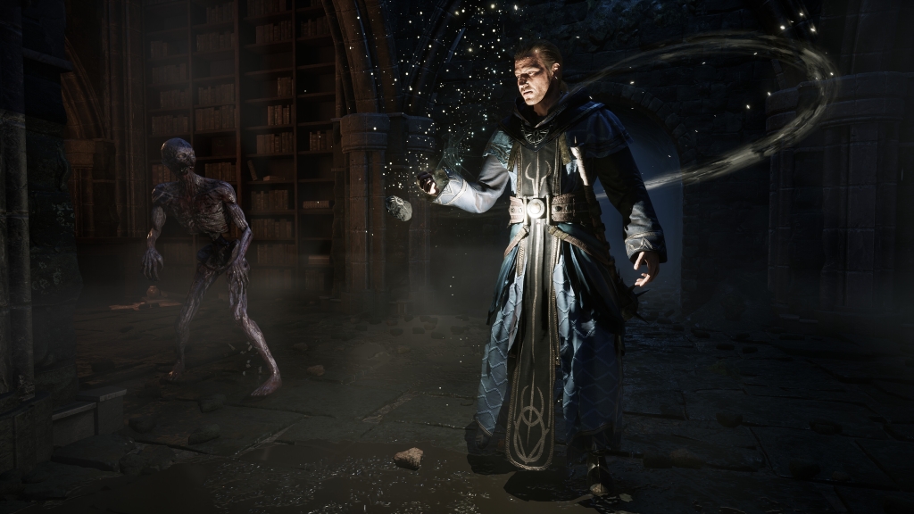 скриншот Gothic 1 Remake с рудниковой колонией и мрачным фэнтези-миром
