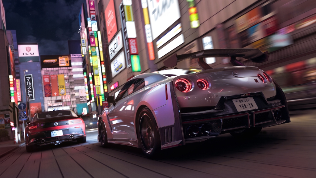 скриншот Forza Horizon 6 с автомобилем на фоне японского пейзажа