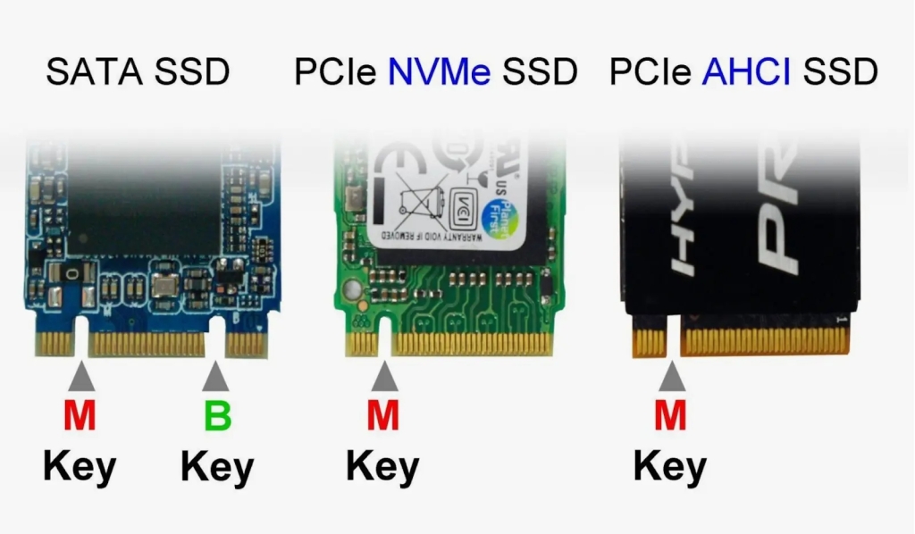 разница sata ssd и nvme накопителей внешний вид
