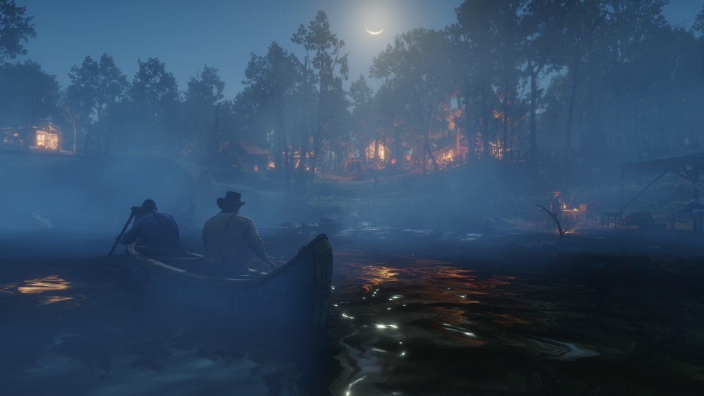 Скриншот живого мира Red Dead Redemption 2 с NPC или событием