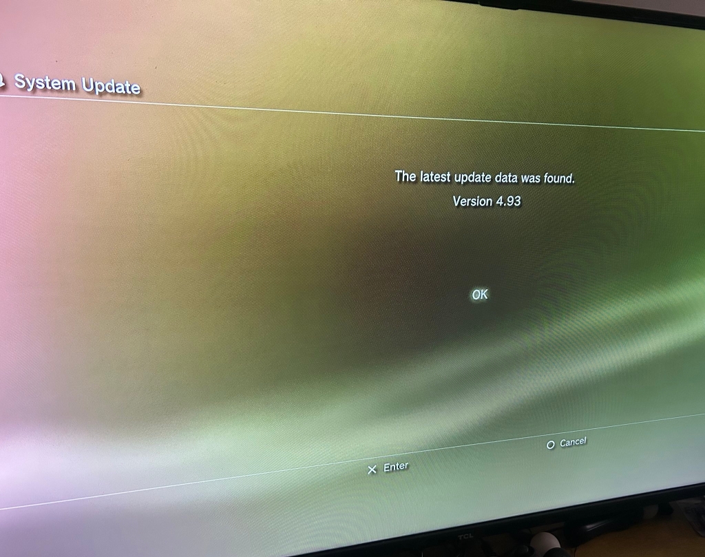 обновление 4.93 для PlayStation 3