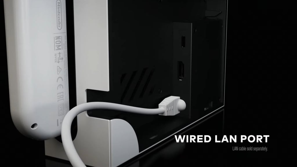 Nindendo Switch OLED - подключение LAN для сети