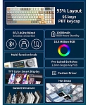 Клавиатура AULA F98Pro V3, Бело-коричнево-оранжевая