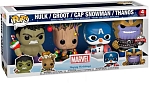 (EU) Фигурка Funko POP! Marvel Holiday: Hulk, Groot, Cap Snowman, Thanos 4-pack (51796)