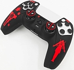 Силиконовый чехол для геймпада Sony DualSense Deadpool + 2 накладки на стики