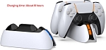 Зарядная станция DOBE для 2-х геймпадов Sony Dualsense RGB (белая) (TP5-05103)