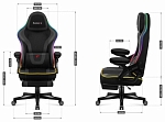(EU) Игровое кресло Huzaro HZ-FORCE 4.6 RGB BLACK MESH, 276249402, Чёрное