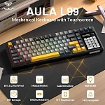 Клавиатура AULA L99 Raindrop свитчи, Чёрно-серо-жёлтая