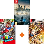 ИгроПак для Nintendo Switch: Hogwarts Legacy + Super Mario Odyssey + Dragon Ball FighterZ
