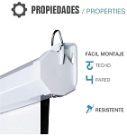 (EU) Аксессуар для проектора Iggual PSIPS184 (электрический рулонный экран 16:9, 84", матовый) , Белый