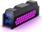 Зарядная станция DOBE для 2-х геймпадов Sony Dualsense RGB (черная) (TP5-3571)