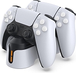 Зарядная станция DOBE для 2-х геймпадов Sony Dualsense (белая) (TP5-1501S)