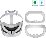 Силиконовая накладка DOBE для Qculus Quest 3S (синяя) (TY-3871)