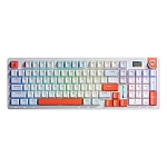 Клавиатура AULA S98Pro 3in1 RGB, синие свитчи, Бело-сине-тёмно-пурпурная