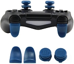 Комплект FPS Grips Call of Duty Infinite Warfare: 2 накладки на стики + 2 накладки на триггеры геймпада Sony DualShock 4 (синие)