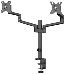 (EU) Аксессуар для монитора Neomounts DS60-425BL2 NEXT Lite Dual Full Motion (17-27", 8 кг/экран, VESA 75x75/100x100, газлифт, Cable Management, Easy-Release VESA, крепление-струбцина и сквозное) , Чёрный