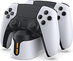 Зарядная станция DOBE для 2-х геймпадов Sony Dualsense (белая) (TP5-1501S)
