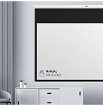 (EU) Аксессуар для проектора Iggual PSIMS203 92" экран рулонный ручной (16:9, 203x114 см) , Белый