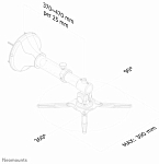 (EU) Потолочная наклонная подставка для проектора NewStar BEAMER-W050BLACK (Full Motion, до 12 кг) , Чёрный