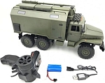 Радиоуправляемая модель WL Toys Советский военный грузовик Урал 6WD (1к16)(WPLB-36)