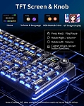 Клавиатура AULA F98Pro V3, Бело-коричнево-оранжевая