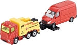 Грузовик-эвакуатор Siku 1667 с микро-автобусом (SIKU1667)