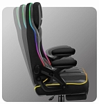 (EU) Игровое кресло Huzaro HZ-FORCE 4.6 RGB BLACK MESH, 276249402, Чёрное