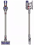 Беспроводной пылесос Dyson V8 advanced silver/nickel (SV25) - (3 насадки)