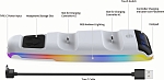 Зарядная станция DOBE для 2-х геймпадов Sony Dualsense RGB (белая) (TP5-3597)