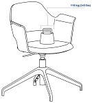 (EU) Офисный стул FJÄLLBERGET, 215226507, Белый