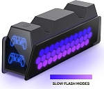 Зарядная станция DOBE для 2-х геймпадов Sony Dualsense RGB (черная) (TP5-3571)